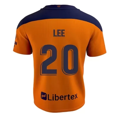 Kinder Fußball Kang-in Lee #20 Auswärtstrikot Orange Trikot 2020/21 Hemd