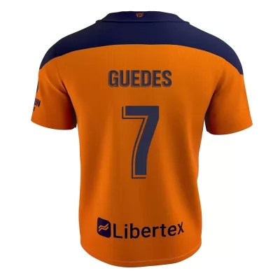 Kinder Fußball Goncalo Guedes #7 Auswärtstrikot Orange Trikot 2020/21 Hemd