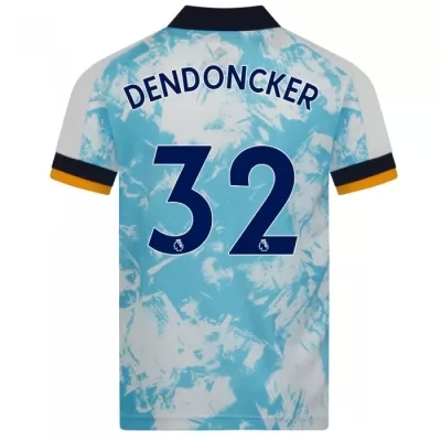 Kinder Fußball Leander Dendoncker #32 Auswärtstrikot Weiß Blau Trikot 2020/21 Hemd