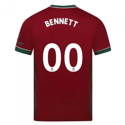 Kinder Fußball Ryan Bennett #0 Ausweichtrikot Karminrot Trikot 2020/21 Hemd