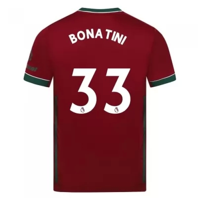 Kinder Fußball Leo Bonatini #33 Ausweichtrikot Karminrot Trikot 2020/21 Hemd