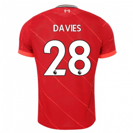 Herren Fußball Ben Davies #28 Rot Heimtrikot Trikot 2021/22 T-Shirt