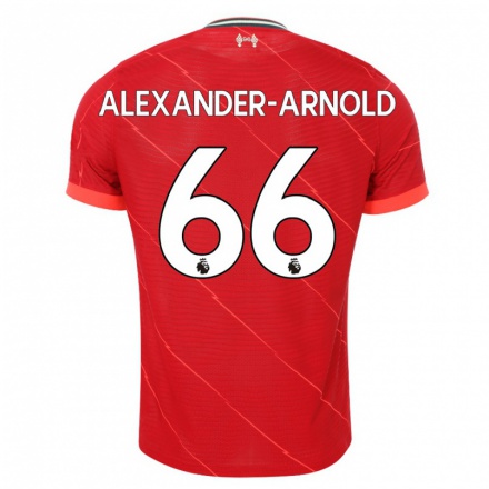 Herren Fußball Trent Alexander-arnold #66 Rot Heimtrikot Trikot 2021/22 T-shirt