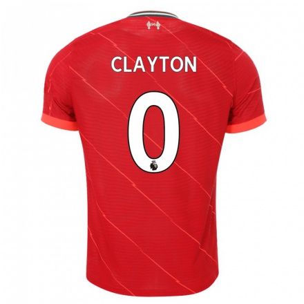 Herren Fußball Tom Clayton #0 Rot Heimtrikot Trikot 2021/22 T-Shirt