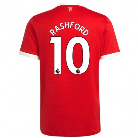 Herren Fußball Marcus Rashford #10 Rot Heimtrikot Trikot 2021/22 T-Shirt