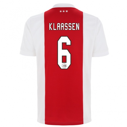 Herren Fußball Davy Klaassen #6 Rot-Weib Heimtrikot Trikot 2021/22 T-Shirt