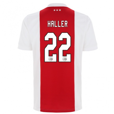Herren Fußball Sebastien Haller #22 Rot-Weib Heimtrikot Trikot 2021/22 T-Shirt