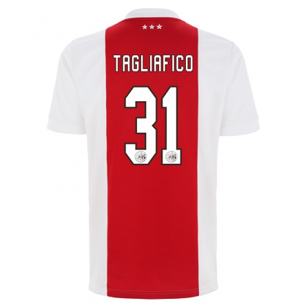 Herren Fußball Nicolas Tagliafico #31 Rot-Weib Heimtrikot Trikot 2021/22 T-Shirt