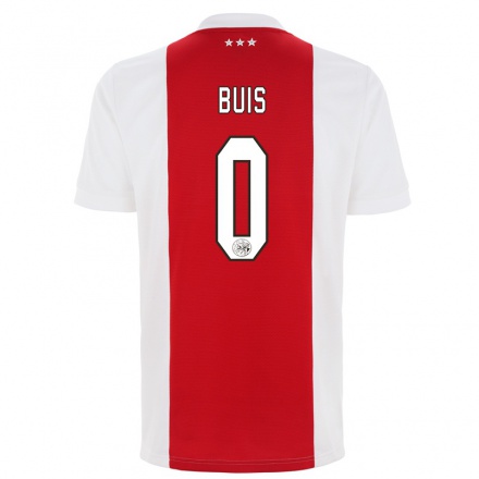 Herren Fußball Tristan Buis #0 Rot-Weib Heimtrikot Trikot 2021/22 T-Shirt