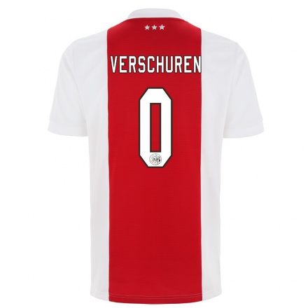 Herren Fußball Nick Verschuren #0 Rot-Weib Heimtrikot Trikot 2021/22 T-Shirt