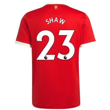 Herren Fußball Luke Shaw #23 Rot Heimtrikot Trikot 2021/22 T-Shirt