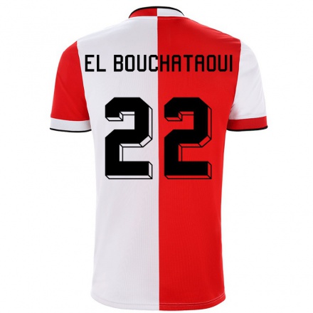 Herren Fußball Achraf El Bouchataoui #22 Rot-weib Heimtrikot Trikot 2021/22 T-shirt