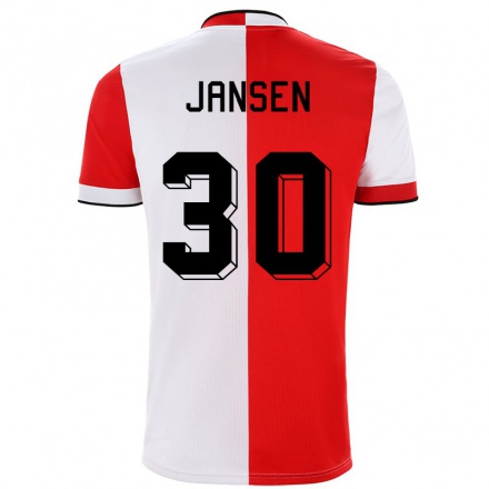 Herren Fußball Thijs Jansen #30 Rot-Weib Heimtrikot Trikot 2021/22 T-Shirt