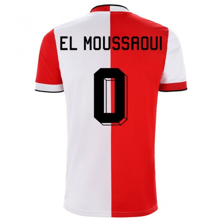 Herren Fußball Ilyas el Moussaoui #0 Rot-Weib Heimtrikot Trikot 2021/22 T-Shirt