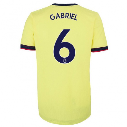 Herren Fußball Gabriel dos Santos Magalhaes #6 Rot-Weib Heimtrikot Trikot 2021/22 T-Shirt