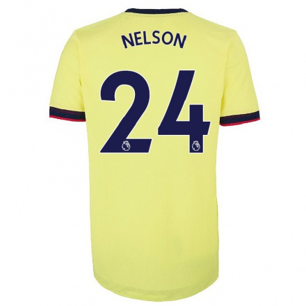 Herren Fußball Reiss Nelson #24 Rot-Weib Heimtrikot Trikot 2021/22 T-Shirt