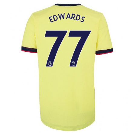 Herren Fußball Khayon Edwards #77 Rot-Weib Heimtrikot Trikot 2021/22 T-Shirt