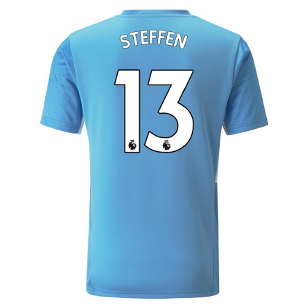 Herren Fußball Zack Steffen #13 Blau Heimtrikot Trikot 2021/22 T-Shirt