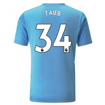 Herren Fußball Karima Benameur Taieb #34 Blau Heimtrikot Trikot 2021/22 T-Shirt