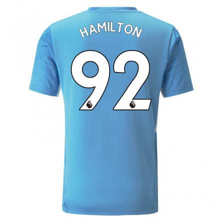 Herren Fußball Micah Hamilton #92 Blau Heimtrikot Trikot 2021/22 T-Shirt