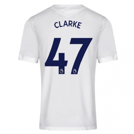 Herren Fußball Jack Clarke #47 Weiß Heimtrikot Trikot 2021/22 T-Shirt