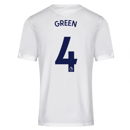 Herren Fußball Josie Green #4 Weiß Heimtrikot Trikot 2021/22 T-Shirt