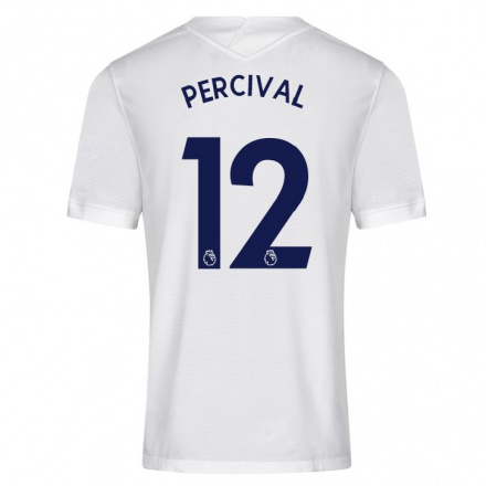 Herren Fußball Ria Percival #12 Weiß Heimtrikot Trikot 2021/22 T-Shirt