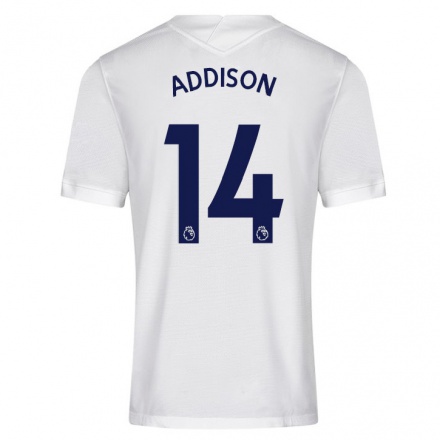 Herren Fußball Angela Addison #14 Weiß Heimtrikot Trikot 2021/22 T-Shirt