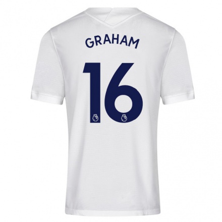 Herren Fußball Kit Graham #16 Weiß Heimtrikot Trikot 2021/22 T-Shirt