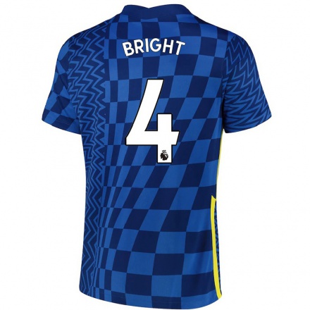 Herren Fußball Millie Bright #4 Dunkelblau Heimtrikot Trikot 2021/22 T-Shirt