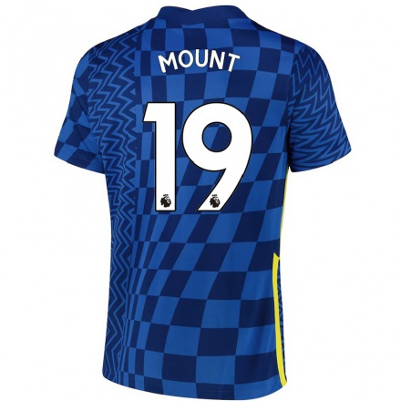Herren Fußball Mason Mount #19 Dunkelblau Heimtrikot Trikot 2021/22 T-Shirt