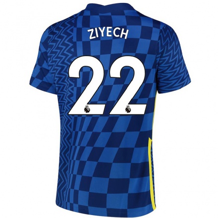 Herren Fußball Hakim Ziyech #22 Dunkelblau Heimtrikot Trikot 2021/22 T-Shirt