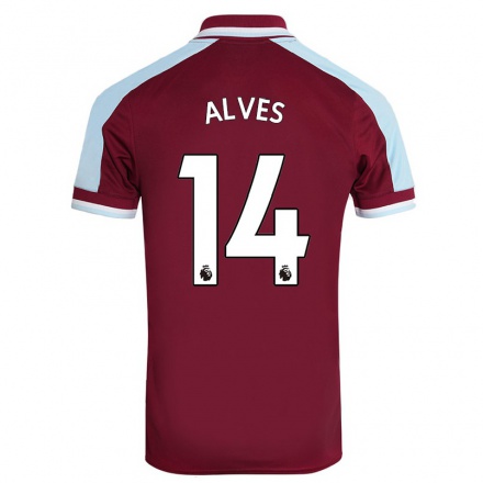 Herren Fußball Frederik Alves #14 Kastanienbraun Heimtrikot Trikot 2021/22 T-Shirt