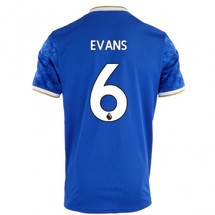 Herren Fußball Jonny Evans #6 Königsblau Heimtrikot Trikot 2021/22 T-Shirt