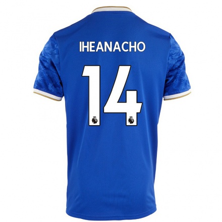 Herren Fußball Kelechi Iheanacho #14 Königsblau Heimtrikot Trikot 2021/22 T-Shirt