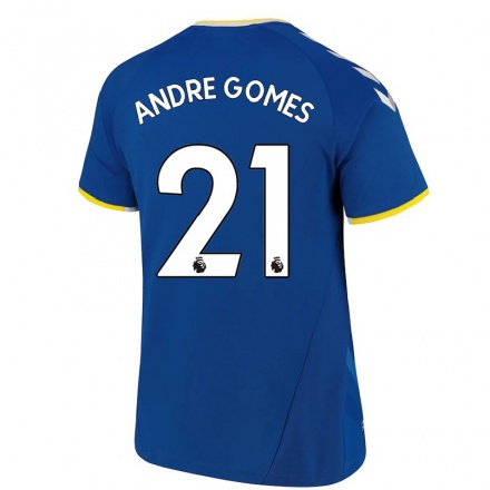 Herren Fußball Andre Gomes #21 Königsblau Heimtrikot Trikot 2021/22 T-Shirt