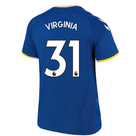 Herren Fußball Joao Virginia #31 Königsblau Heimtrikot Trikot 2021/22 T-Shirt