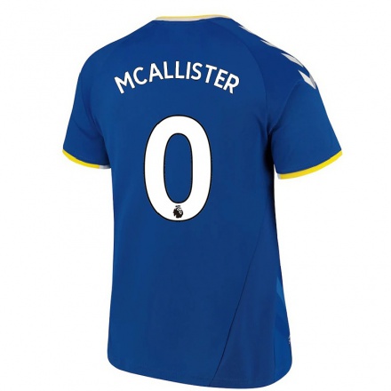 Herren Fußball Sean McAllister #0 Königsblau Heimtrikot Trikot 2021/22 T-Shirt