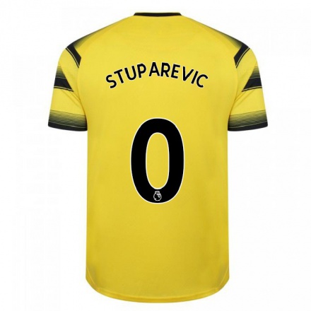 Herren Fußball Filip Stuparevic #0 Gelb Schwarz Heimtrikot Trikot 2021/22 T-shirt
