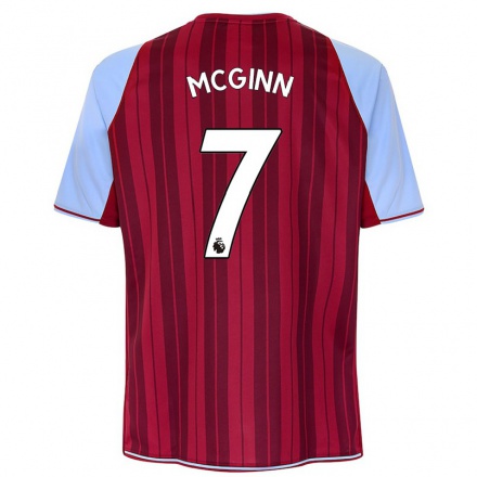 Herren Fußball John McGinn #7 Kastanienbraun Heimtrikot Trikot 2021/22 T-Shirt