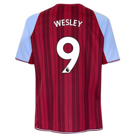 Herren Fußball Wesley #9 Kastanienbraun Heimtrikot Trikot 2021/22 T-Shirt