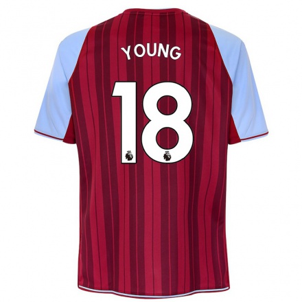 Herren Fußball Ashley Young #18 Kastanienbraun Heimtrikot Trikot 2021/22 T-Shirt