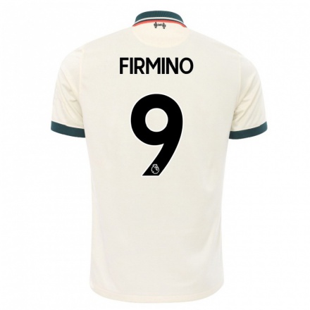 Herren Fußball Roberto Firmino #9 Beige Auswärtstrikot Trikot 2021/22 T-Shirt