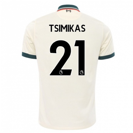 Herren Fußball Konstantinos Tsimikas #21 Beige Auswärtstrikot Trikot 2021/22 T-Shirt