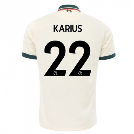 Herren Fußball Loris Karius #22 Beige Auswärtstrikot Trikot 2021/22 T-Shirt