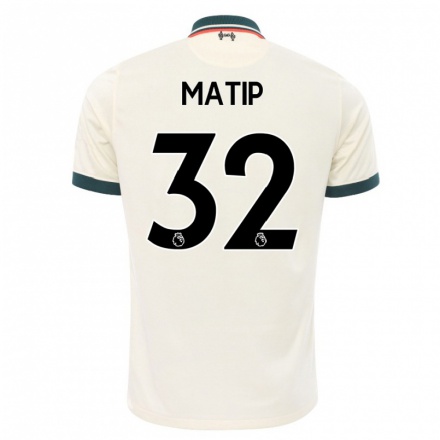 Herren Fußball Joel Matip #32 Beige Auswärtstrikot Trikot 2021/22 T-Shirt