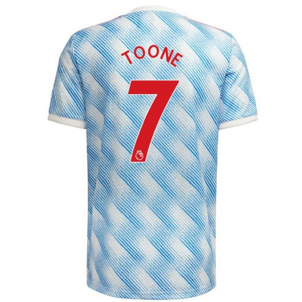 Herren Fußball Ella Toone #7 Blau Weiss Auswärtstrikot Trikot 2021/22 T-Shirt