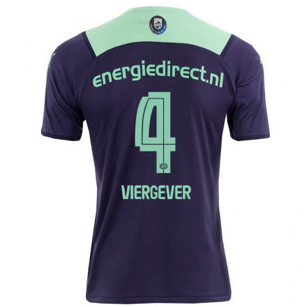 Herren Fußball Nick Viergever #4 Dunkelviolett Auswärtstrikot Trikot 2021/22 T-shirt
