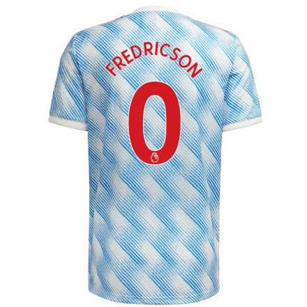 Herren Fußball Tyler Fredricson #0 Blau Weiss Auswärtstrikot Trikot 2021/22 T-Shirt