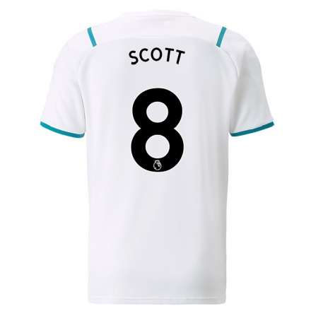 Herren Fußball Jill Scott #8 Weiß Auswärtstrikot Trikot 2021/22 T-Shirt
